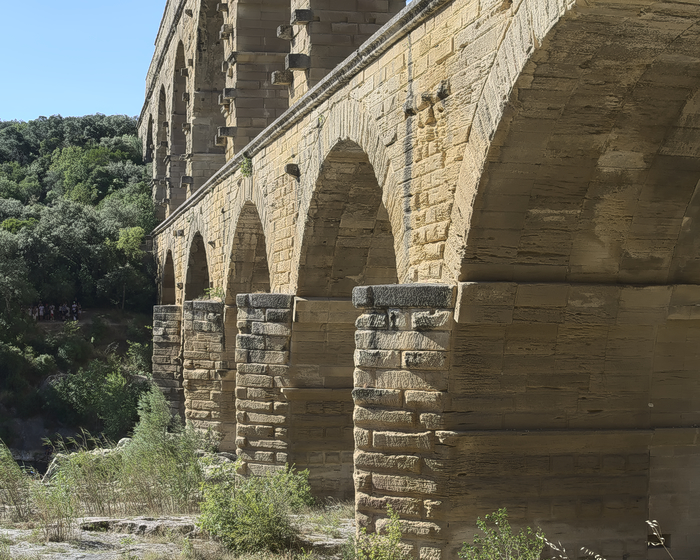 Le Pont du Gard au mois d'Août.